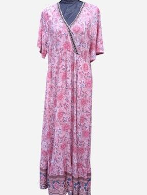 BloomChic Pink Floral Maxi Dress